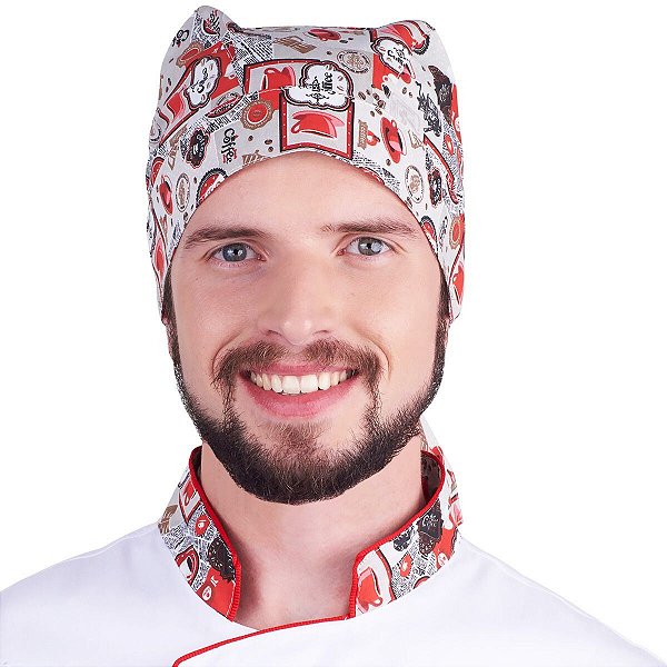 Bandana Para Chef de Cozinha Profissional Café - Dr Chef