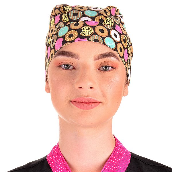 Bandana Para Chef de Cozinha Profissional Donuts - Dr Chef