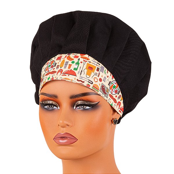 Touca Para Chef Cozinha Tipo Gorro Churrasco - Dr Chef