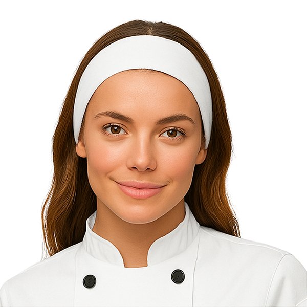 Faixa de Cabelo Profissional Chef Cozinha Branco  - Dr Chef