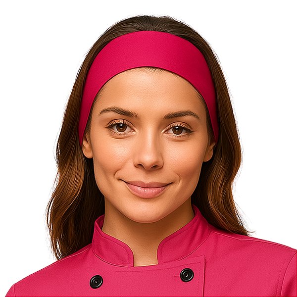 Faixa de Cabelo Profissional Chef Cozinha Rosa - Dr Chef
