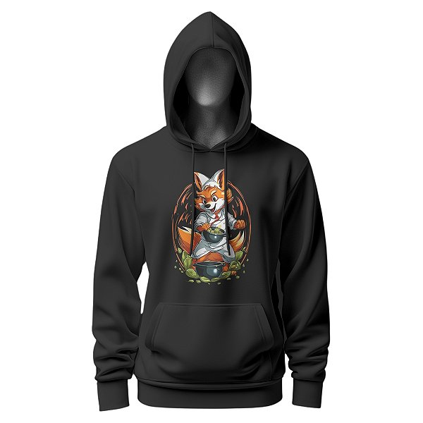 Moletom Chef De Cozinha Unissex Estampa Raposa Cozinheira - Dr Chef