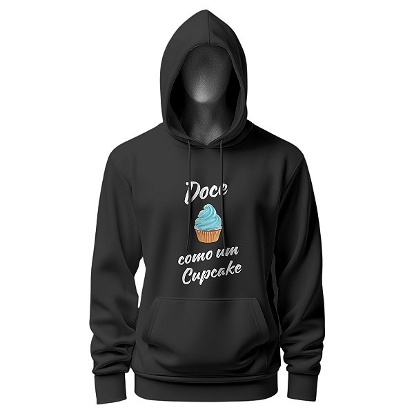 Moletom Chef De Cozinha Unissex Estampa Doce Cupcake Azul - Dr Chef