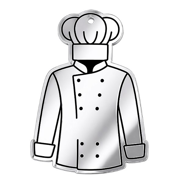 Chaveiro Espelhado Dólmã Chef Cozinha Para Pendurar Bolsa Mochila Chaves - Dr Chef