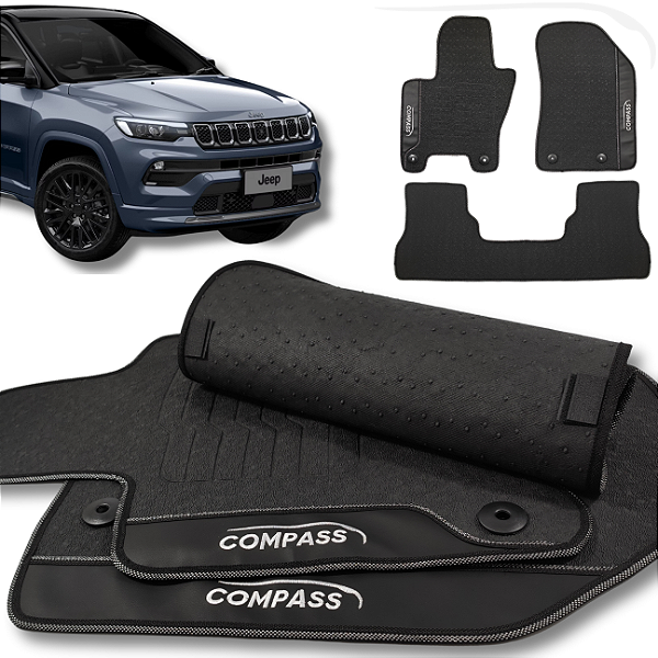Tapete Compass 2016 a 2025 - 3 peças - Linha Premium