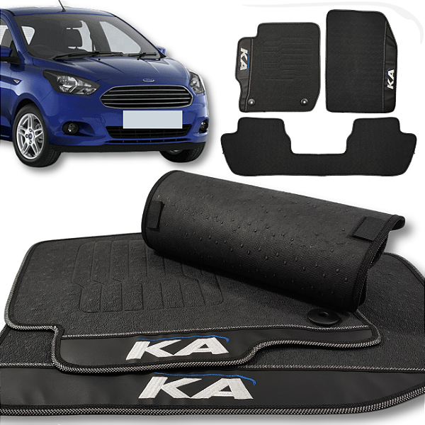 Tapete Ford Ka 2014 a 2024- 3 peças - Linha Premium