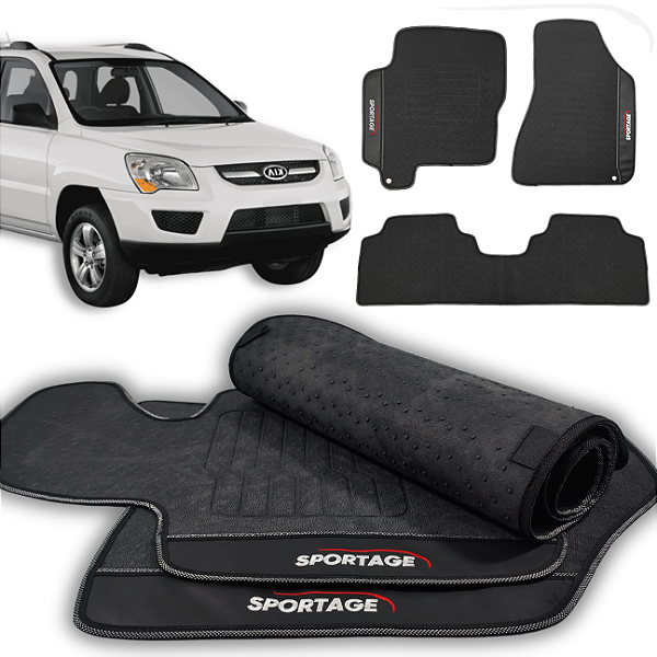 Tapete Sportage 2004 a 2010 - 3 peças - Linha Premium