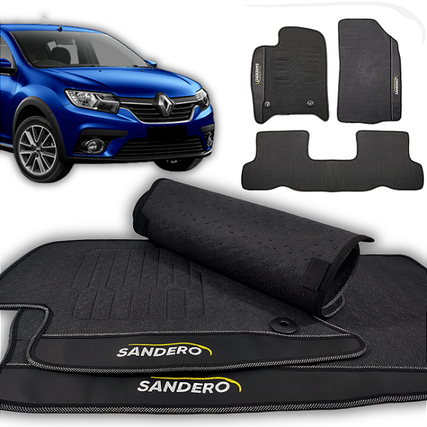 Tapete Sandero 2008 a 2024 - 3 peças - Linha Premium