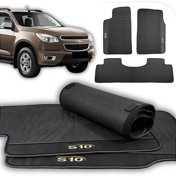 Tapete S10 2012 a 2018 - 3 peças - Linha Premium
