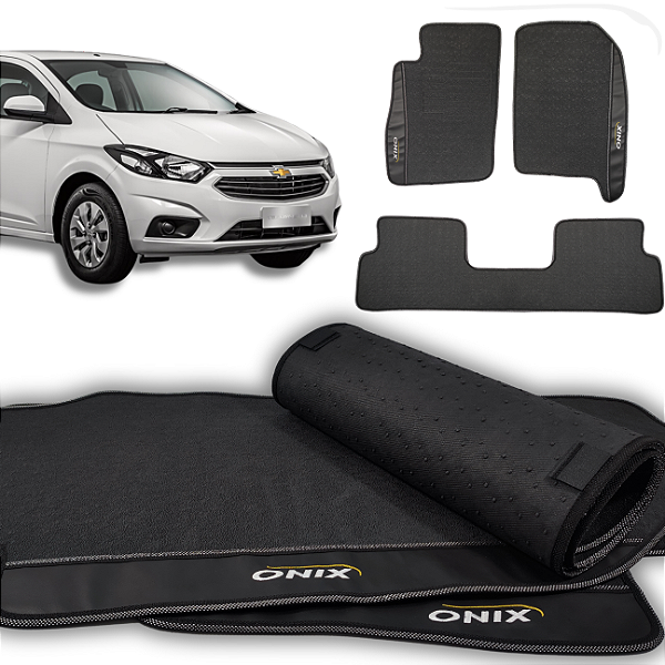 Tapete Onix 2012 a 2017 - 3 peças - Linha Premium