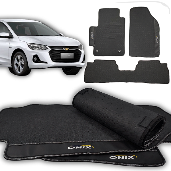 Tapete Onix 2020 a 2024 - 3 peças - Linha Premium