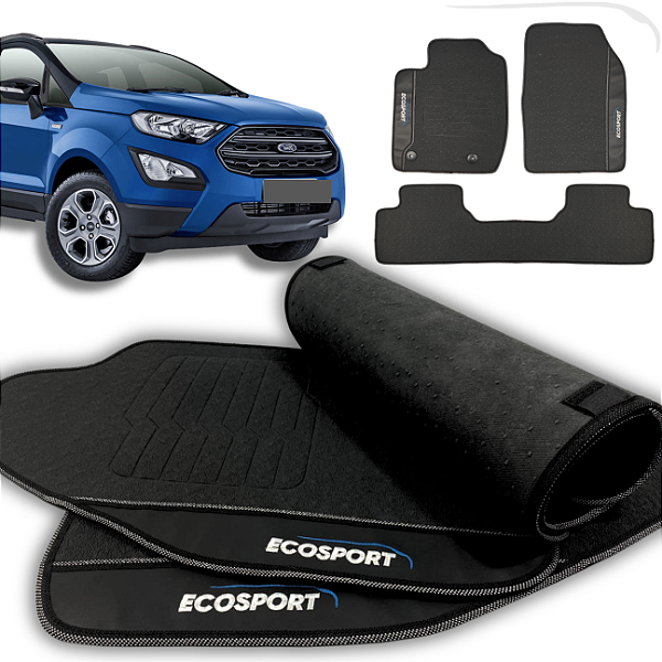 Tapete EcoSport 2013 a 2021 - 3 peças - Linha Premium