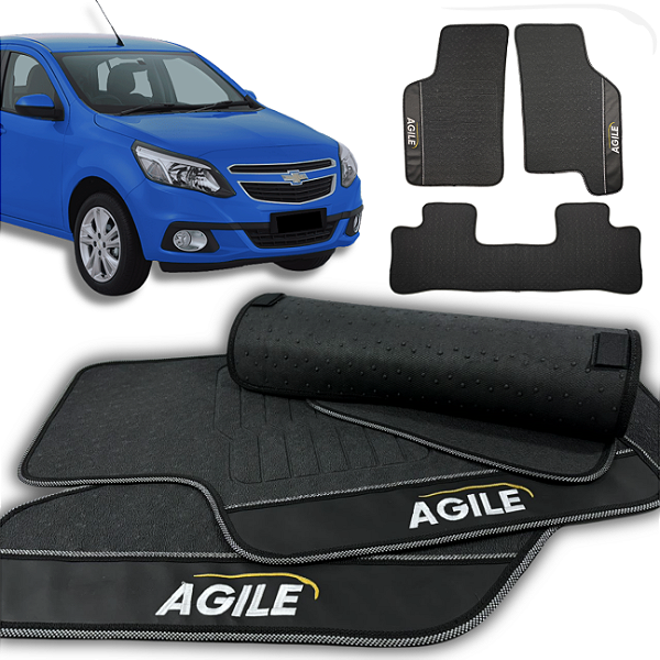 Tapete Agile 2009 a 2014 - 3 peças - Linha Premium