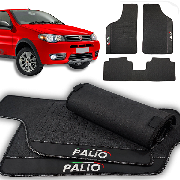 Tapete Palio Fire 2012 a 2017 - 3 peças - Linha Premium