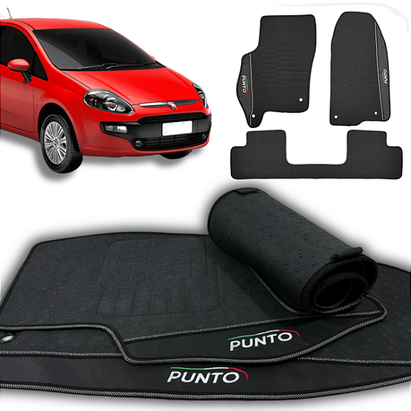 Tapete Punto 2012 a 2017 - 3 peças - Linha Premium