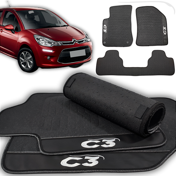 Tapete C3 2013 a 2017 - 3 peças - Linha Premium