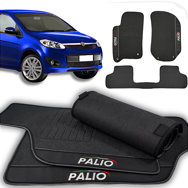 Tapete Novo Palio 2012 a 2017 3 peças - Linha Premium