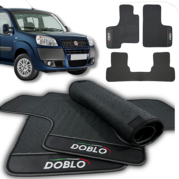 Tapete Doblo 2008 a 2021 - 3 peças - Linha Premium