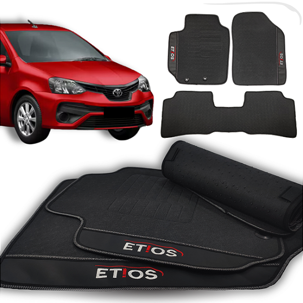Tapete Etios Hatch  2013 a 2021- 3 peças - Linha Premium