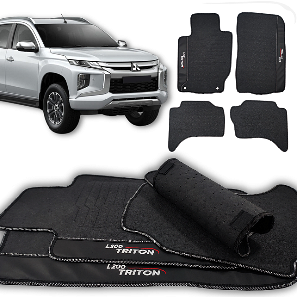 Tapete L200 Triton 2022 a 2024 - 4 peças - Linha Premium