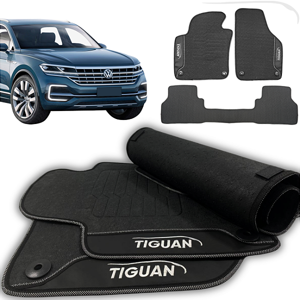Tapete Tiguan 2009 a 2017 - 3 peças - Linha Premium