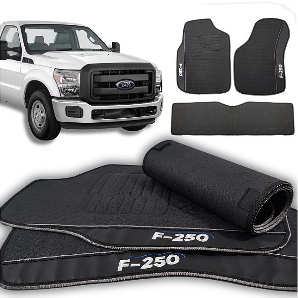 Tapete F250 2003 a 2011 - 3 peças - Linha Premium