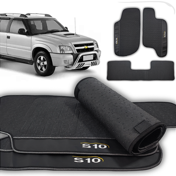 Tapete S10 CD 1996 a 2011 - 3 peças - Linha Premium