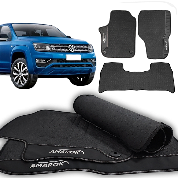 Tapete Amarok 2010 a 2025 - 3 peças - Linha Premium