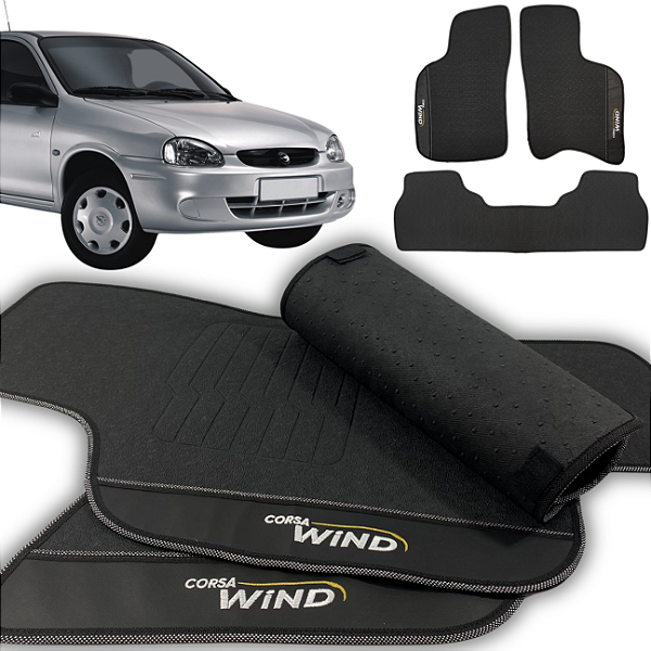 Tapete Corsa Wind 1994 a 2002 - 3 peças - Linha Premium