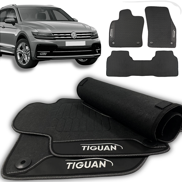Tapete Tiguan 2018 a 2025 - 3 peças - Linha Premium
