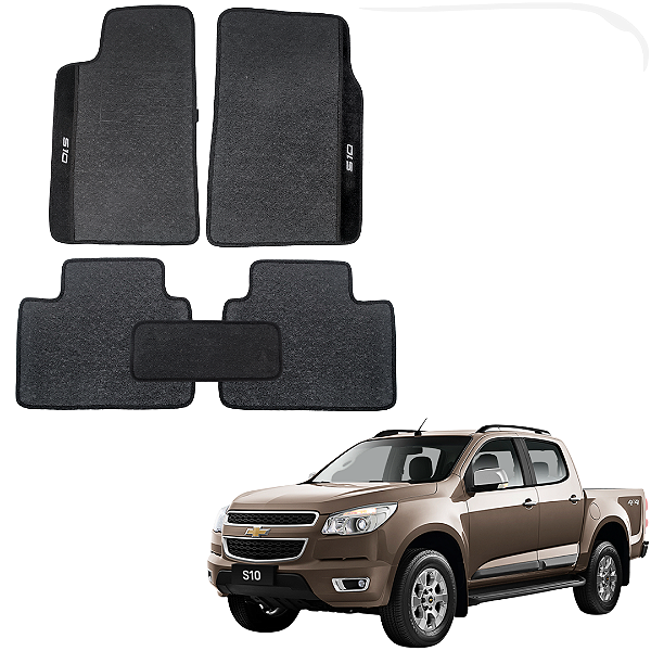 Tapete S10 2012 a 2022 - 5 peças - Linha Premium