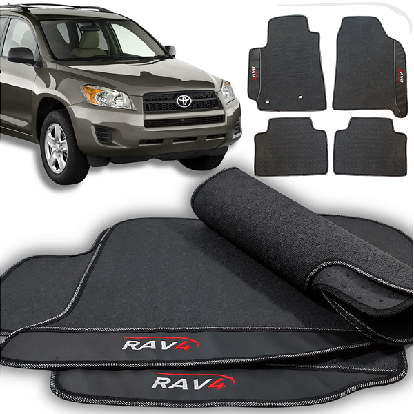 Tapete Rav4 2006 a 2012 - 3 peças - Linha Premium