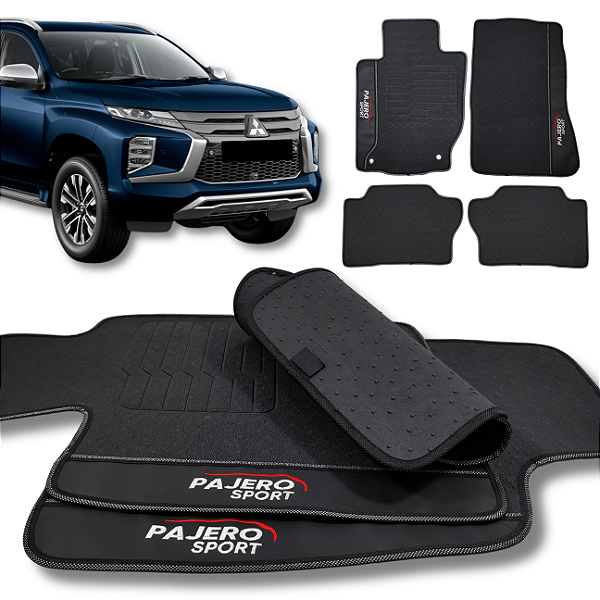 Tapete Pajero Sport 2019 a 2025 - 3 peças - Linha Premium