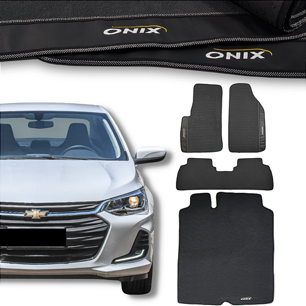 Kit de Tapetes para Onix Plus Sedan 2020 a 2025 - Internos + Porta Malas.