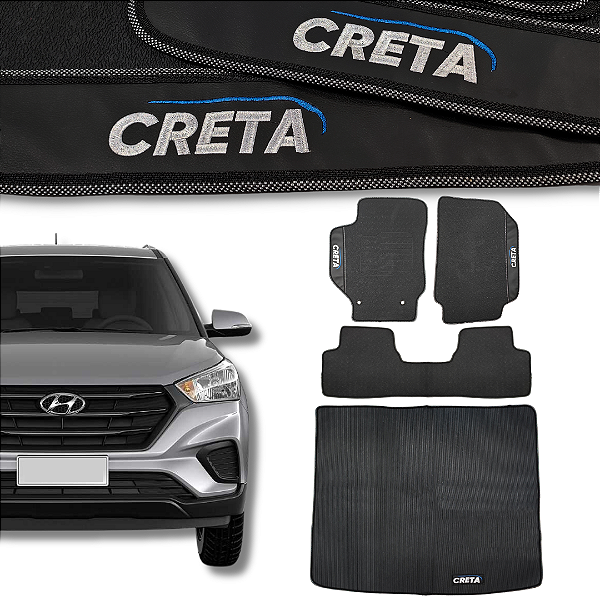 Kit de Tapetes para Creta 2017 a 2021 - Internos + Porta Malas