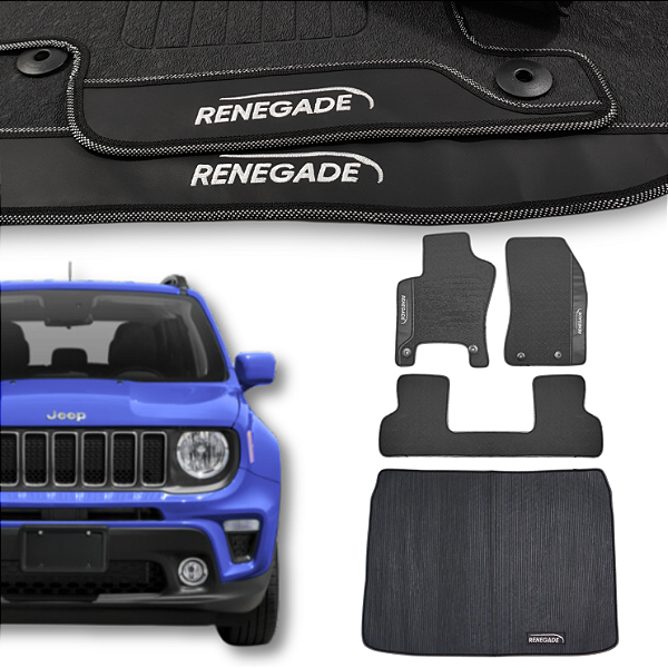 Kit de Tapetes para Renegade 2015 a 2023 - Internos + Porta Malas