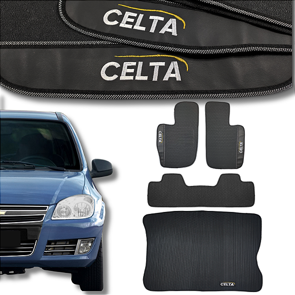 Kit de Tapetes para Celta 2000 a 2016 - Internos + Porta Malas