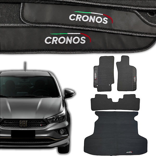 Kit de Tapetes para Cronos 2017 a 2025 - Internos + Porta Malas