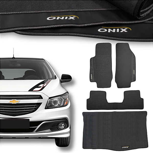 Kit de Tapetes para Onix 2018 a 2019 - Internos + Porta Malas