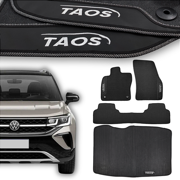 Kit de Tapetes para Taos 2021 a 2025 - Internos + Porta Malas