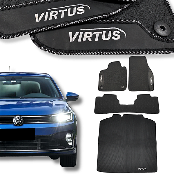 Kit de Tapetes para Virtus 2017 a 2025 - Internos + Porta Malas