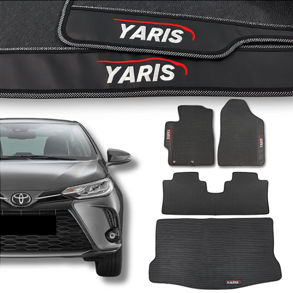 Kit de Tapetes para Yaris Hatch - Internos + Porta Malas