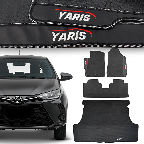 Kit de Tapetes para Yaris Sedan - Internos + Porta Malas