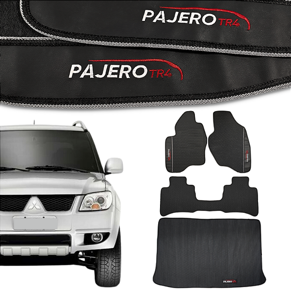 Kit de Tapetes para Pajero TR4 2000 a 2014 - Internos + Porta Malas