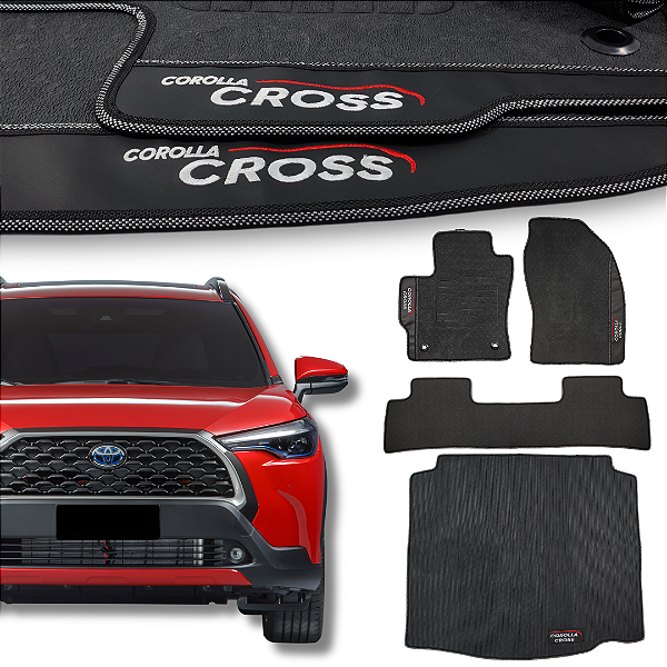 Kit de Tapetes para Corolla Cross - Internos + Porta Malas