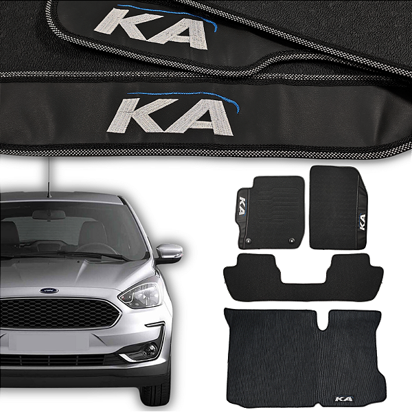 Kit de Tapetes para Ford Ka Hatch 2020 a 2024 - Internos + Porta Malas