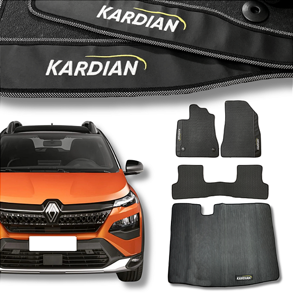 Kit de Tapetes para Kardian 2023 a 2025 - Internos + Porta Malas