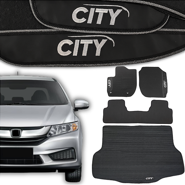 Kit de Tapetes para City Sedan 2022 a 2025 - Internos + Porta Malas