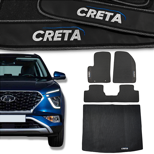 Kit de Tapetes para Creta 2022 - Internos + Porta Malas