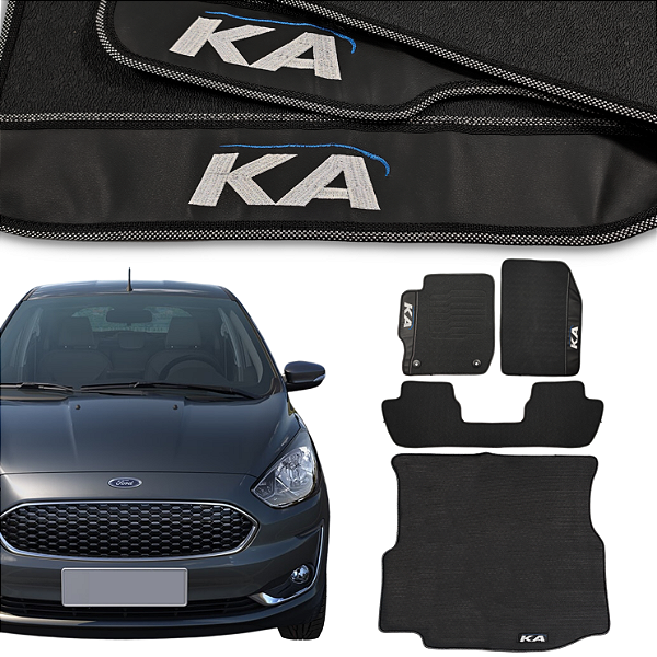 Kit de Tapetes para Ford Ka Sedan 2020 a 2024 - Internos + Porta Malas